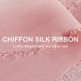 thumbnail image 4 of Uxcell 3 Rolls 1.5"x7Yd Chiffon Ribbon Handmade Fringe Chiffon Silk Ribbon Rose Pink, 4 of 6