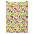 thumbnail image 3 of Ambesonne Colorful Tablecloth Rectangular Table Cover, Sixties Hippie Flowers, 60"x90", Multicolor, 3 of 4