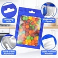 thumbnail image 6 of CCOCC 100 Pcs Resealable Mylar Bags with Zip And Frosted Clear Window Packaging Bags Foil Pouch Zipper Bag for Food Self Sealing Storage Supplies(Blue,2.75×3.93), 6 of 7