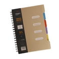 thumbnail image 2 of Spiral Notebook - 4 Subject Notebook, College Ruled Notebook with Dividers Pocket, Tabs Label, for Writing Journal, Home & Office Supplies, 7.5"X10"(Khaki), 2 of 5