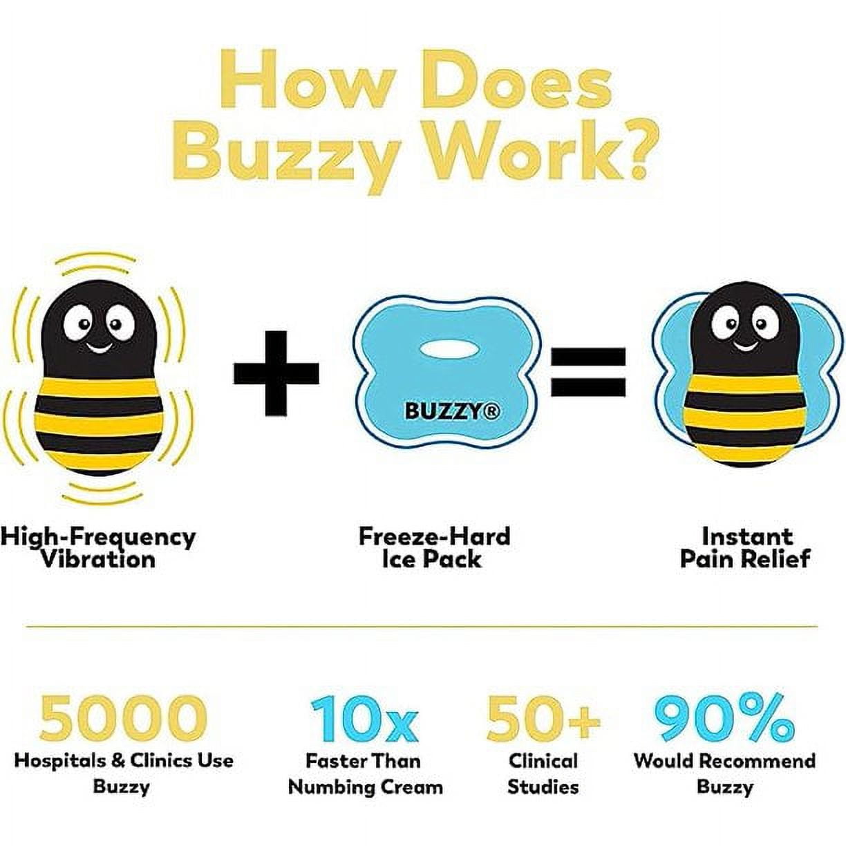 Buzzy Personal Vibrating Ice Pack, Non-Invasive Pro Cold Pad Device Best for Quick Tattoos, LadyBuzz