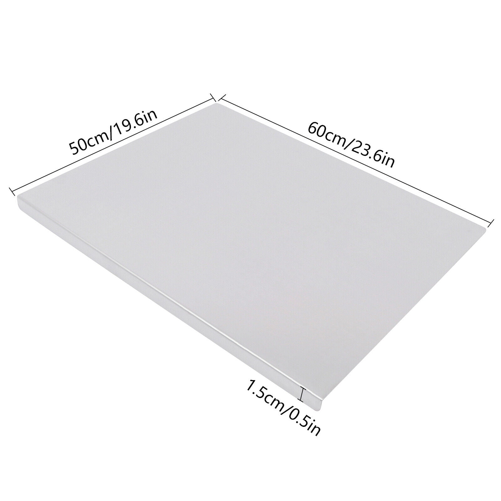 Cutting Boards Large Stainless Steel Cutting Chopping Boards Kneading Panel Worktop Protect for Kitchen Meat Vegetable Fruit Fish Cheese Bread 23.6inch x 19.6inch x 0.5inch