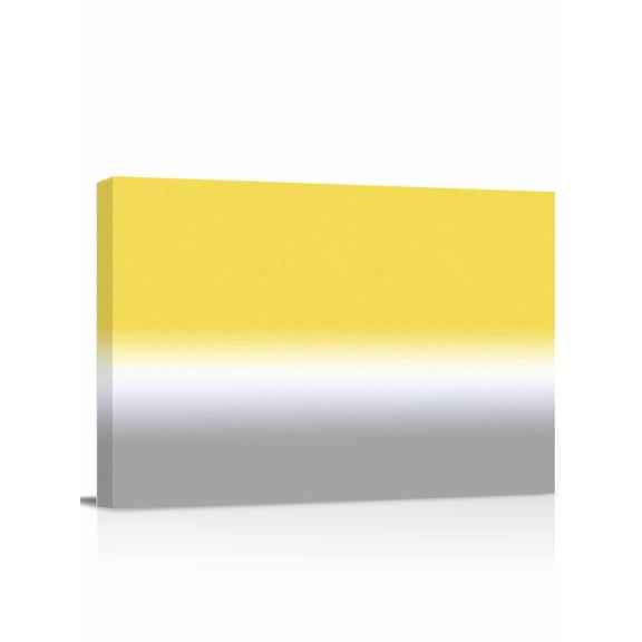 Yellow White Grey Ombre Wall Art for Living Room,Canvas Picture Wall Decor for Bathroom Bedroom,Modern Abstract Aesthetics Painting Artwork for Office Kitchen Hallway Dining Room Home Decor 12"x16"