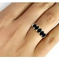 thumbnail image 2 of Black Onyx Eternity Ring Dainty Ring Gold plated Solid Silver Onyx Ring Minimalist Ring, Black Onyx Stacking Ring Gift for Her Jewelry Gift., 2 of 2