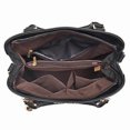 thumbnail image 3 of Bolso de hombro para computadora portátil, maletín delgado para computadora, bolso bandolera liviano y lindo para oficina, viajes, escuela, negro, 3 of 3