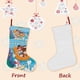 thumbnail image 3 of ¡Corre, Charlie Brown! Tema: Calcetines de Navidad, fino lino blanco para colgar en escaleras y chimenea, decoración navideña para el hogar, regalo de Navidad. 54cm × 38cm, 3 of 5