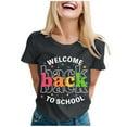 thumbnail image 1 of LUOGENLI T-shirts pour Femme pour Femmes T-shirts pour Dames à la Mode Rentrée des Classes Imprimé Manches Courtes Col Rond T-Shirt Tee T-shirts Femmes Grande Taille et Grande Stature Fête de la Saint-Patrick Gris TTG, 1 of 4