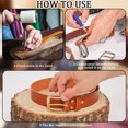 thumbnail image 7 of Cowhide Leather Men's Waist Belt Strap Accessories Chain Belt without Clasp Black 8-1/2 inch(21.45cm), 7 of 7