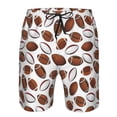 thumbnail image 4 of Kdxio Football Pattern Mens Casual Shorts - Drawstring Summer Beach Sports Shorts for Men, 4 of 9