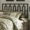 Miami Metal Headboard Panel with Geometric Designed Grill and Squared Tubing, Coffee Finish, Queen