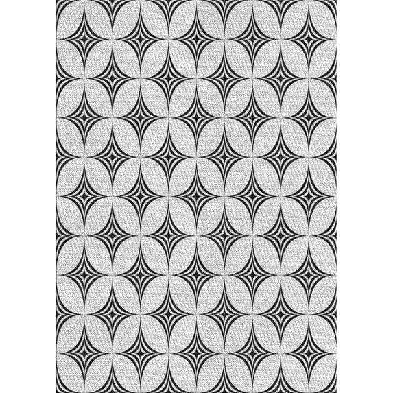 Ahgly Company Machine Washable Indoor Rectangle Transitional White Smoke Area Rugs, 8' x 10'