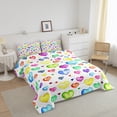 thumbnail image 2 of Rainbow Hearts Print Bedding Set Twin Watercolor Love Heart Comforter Set Colorful Rainbow Duvet Insert White Blue Pink Quilt Comforter Kids Girl Toddler Bedding Comforters & Sets Microfiber Cozy 2pcs, 2 of 5