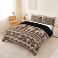 thumbnail image 2 of jejeloiu Earthy Elephant Bedding,Boho Pattern Duvet Cover Full For Boys,Brown Beige,Black Reversible,3-Piece,1 Duvet Cover and 2 Pillowcases, 2 of 6