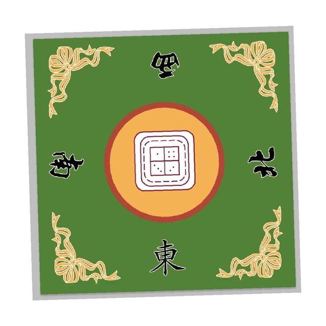 Tapete de Mahjong para mesa de juego de Mahjong, 80 x 80 cm verde B
