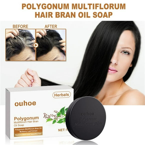 WIZUTIZ Polygonum Multiflorum Hair Bran Oil Soap, Mane Gray Reverse Bar, Black & Thick Hair Fallopia Multiflora Shampoo Bar, Hair Darkening Shampoo Bar, Repairs Hair Free Size up to 65% Off