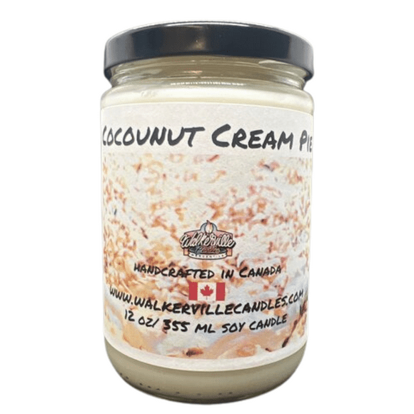 Coconut Cream Pie 12 oz/ 355 ml Soy Candle Wood Wick