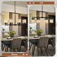 thumbnail image 4 of Candelabro Sucolite de 33.5 pulgadas con 8 luces, estilo moderno, estilo rústico, color negro, 4 of 8