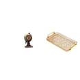 thumbnail image 1 of Figura de escritorio,Reloj de mesa con figura de globo terráqueo,decoración para oficina y hogar,Bandeja para servir,Bandeja rectangular para servir en la cocina con asa,Bandeja de, 1 of 8