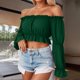 thumbnail image 4 of Sudaderas con capucha para mujer,Blusa renacentista para mujer, manga larga, hombros descubiertos, fruncida, 100 % poliéster, ideal para otoño, invierno y primavera, sopatenor, 4 of 8