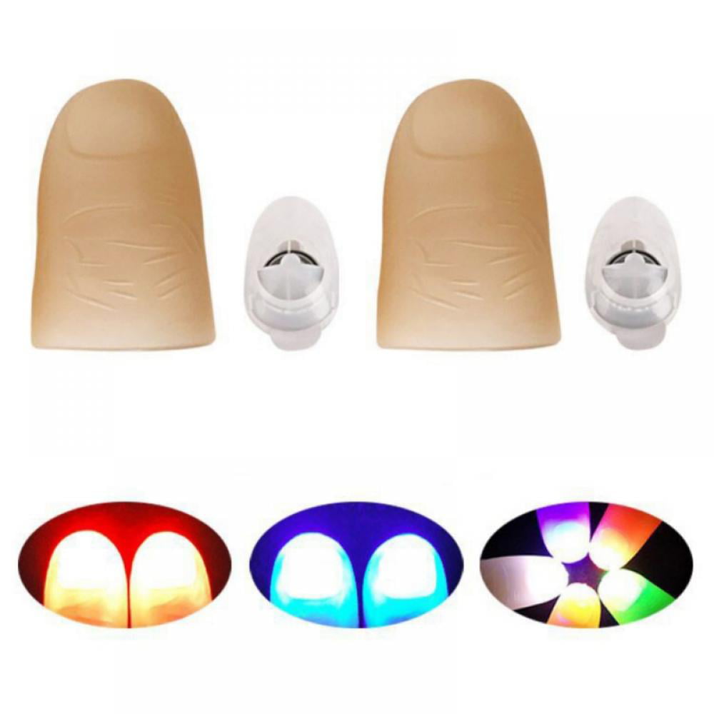91F2 Red Light Up Thumb Halloween Thumbs Magic Magic Light Up Fingers Party 