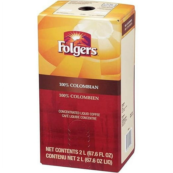 Folgers 100 percent colombian coffee liquid, 2 Liter - 2 pack