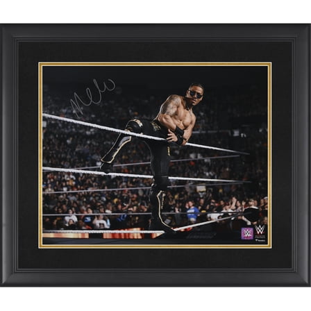 Carmelo Hayes WWE Framed Autographed 16" x 20" Smackdown Debut Photograph - Fanatics Authentic Certified