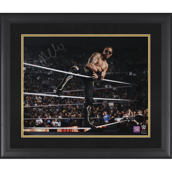 Carmelo Hayes WWE Framed Autographed 16" x 20" Smackdown Debut Photograph - Fanatics Authentic Certified