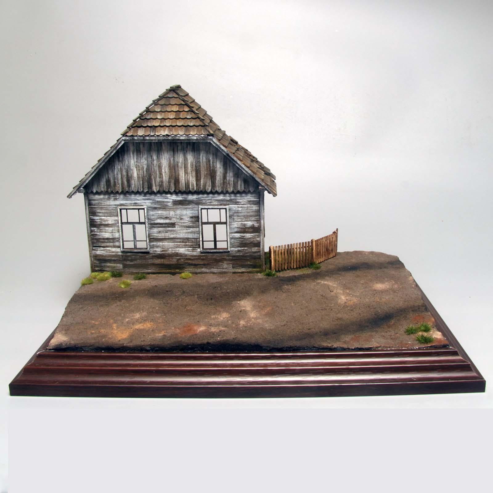 Zxpjkyu House Building Model Kit 1/35 Scale Decor Unique Unfinished Ideal Gift Unpainted