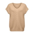 thumbnail image 4 of WCJM Womens Pullover Short Sleeve Sweater Vest Summer Trendy V Neck Lightweight Knit Tank Top 2026 Casual Going Out Outfit (Khaki,L), 4 of 5