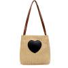 thumbnail image 3 of Bolso de paja tejido a mano para mujer bandolera informal de Likrtyny gran capacidad bolso de compras de verano, 3 of 9