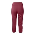 thumbnail image 6 of DGMIOCS Women Capris High Waist Yoga Pants Hollow Out Comfy Stretchy Seamless Leggings Workout Compression Capri Pants S, 6 of 6