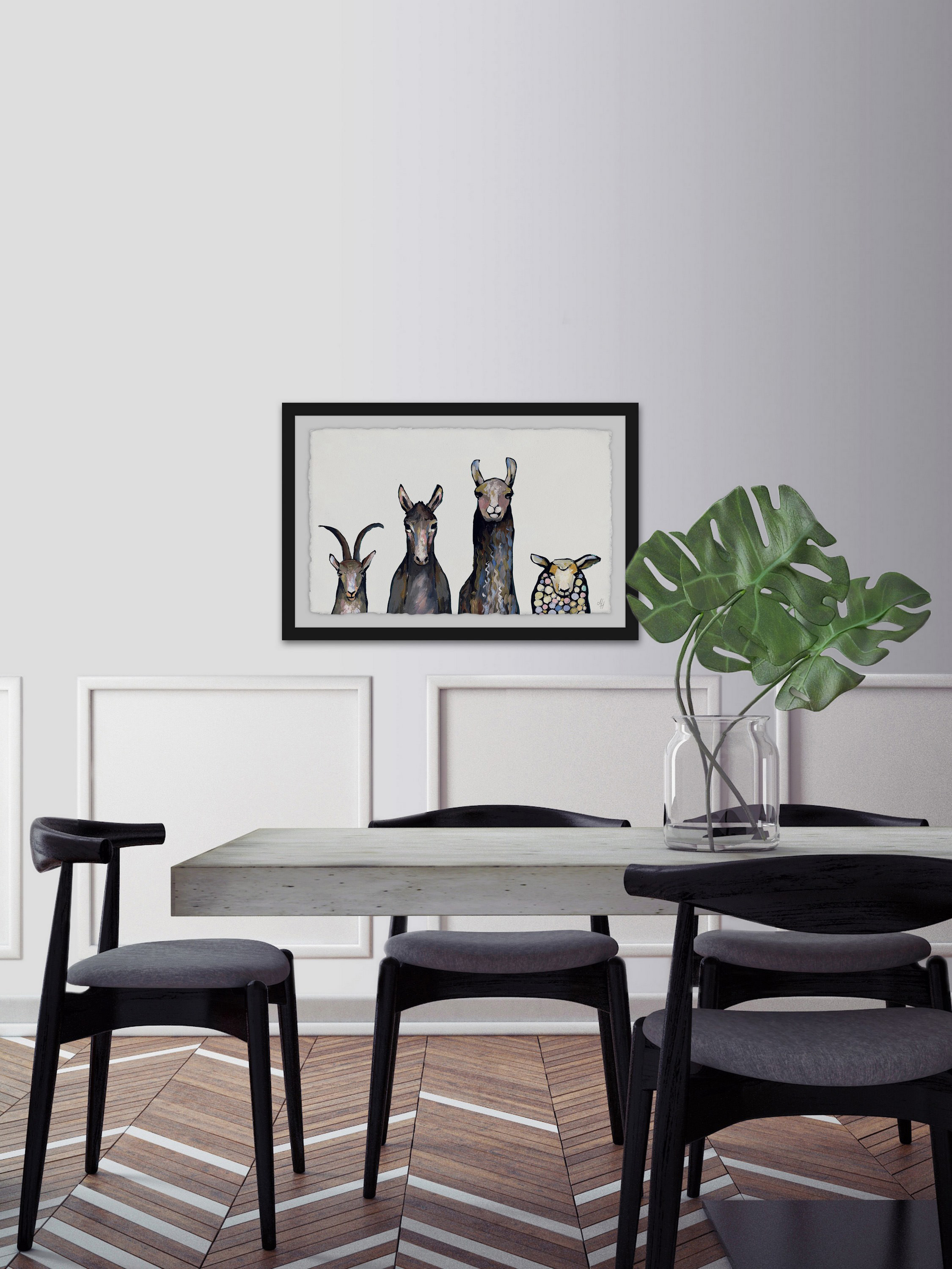 Staring All Day Framed Painting Print