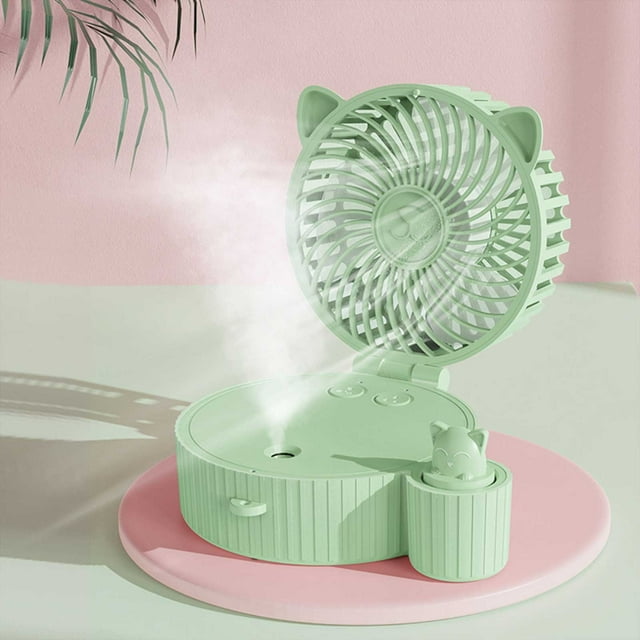 Colorful Misting USB Fan, 3-Speed Portable Cooler with Humidifier, Foldable Design for Outdoor, Desk, Travel