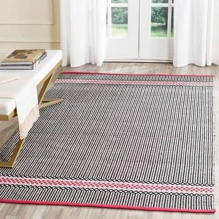 SAFAVIEH Montauk Varina Geometric Striped Cotton Area Rug Light Pink/Multi 2 3 x 3 9