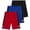 Black Black/Red Black/Royal Black, variant on Southpole Mens Athletic Shorts - 3 Pack Mesh Quick Dry Basketball Gym Shorts for Boys (Sizes M-2XL)