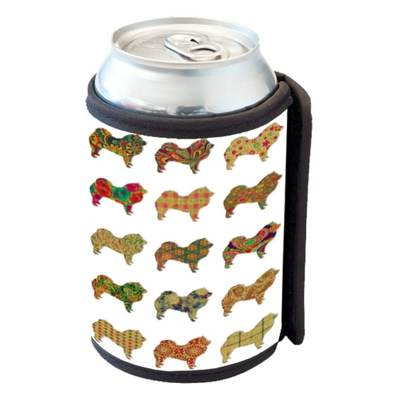 KuzmarK Insulated Drink Can Cooler Hugger - Chow Chow Gold Dog