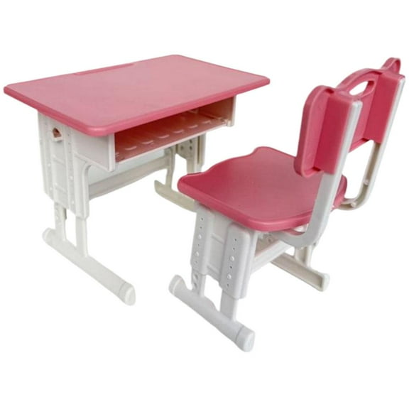 Yammee Toy Figure Model Realistic Desk School Furniture Set Dollhouses School Supplies