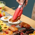 thumbnail image 5 of Pinzas de Cocina Profesionales, Utensilios de Cocina en Acero Inoxidable y Silicona de Grado Alimenticio, Pinzas de Cocina Resistentes al Calor (Juego de 2/Rojo) JM, 5 of 5
