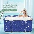 thumbnail image 2 of Large Foldable Bathtub for Adults, Portable Soaking Tub with Sturdy Frame, Freestanding Spa Bath Tub for Relaxation, Fits Most Bathrooms (Starry Blue), 2 of 7