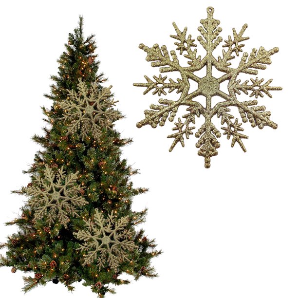 Navidad 10cm 24 Uds. Copos Nieve para Fiesta Restaurante