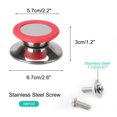 thumbnail image 2 of Unique Bargains 5pcs Pot Lid Knob Handle Silicone and Stainless Steel Knobs Cookware Utensils Cover Replacement Red, 2 of 7