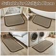 thumbnail image 7 of SIXHOME Non-Slip Kitchen Rug, Washable 17"x30" Twill Floor Mat, Half Circle Design for Sink, Laundry, Brown, 7 of 7