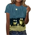 thumbnail image 2 of 4Th of July Shirts ,Rollbacks In All Departments,Cadancy Cotton Linen Tunic Tops for Women Loose Fit Dressy,Cute Clothes Y2K Blouses Cotton,Red Graphic Tee ,Playeras De Mujer En oferta,Multicolor L, 2 of 4