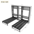 thumbnail image 3 of Generic Twin Murphy Bed with Built-in Wardrobe - Space-Saving Wall Bed with Shelves, Power Outlets & 2-in-1 Design, Gray Finish​, 3 of 8