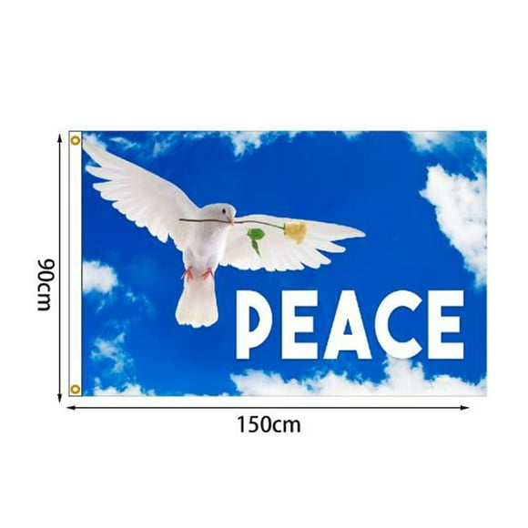Peace World Peace Flag, Peace Dove Flag 150 X 90 cm - ZJKDGJKJ