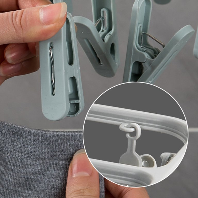 Baby hanger Plastic Laundry Hanger with Clips, Foldable Clip