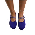 thumbnail image 4 of Women Rhinestone Mary Jane Flats, Round Toe Sparkly Buckle Strap Flat Shoes, Soft Comfort Ballet Shoes for Wedding Party, 4 of 6