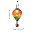 thumbnail image 5 of Solar Hot Air Balloon Hanging Light for Garden and Patio, Waterproof LED Lantern for Tree and Pergola, Floral Relief Accent for Balcony, Auto On/Off Outdoor Illumination, Unique Holiday Decor, 5 of 5
