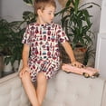 thumbnail image 4 of Lsque Rocket Pattern Pattern Girls' Sleeve Top and Shorts Snug Fit Cotton 2 Piece Lightweight Pajama Sets-Small, 4 of 6
