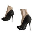 thumbnail image 4 of Rhinestone tira tacones altos 7 cm elegante punta estrecha stiletto para cena aniversario fecha negro 37, 4 of 8
